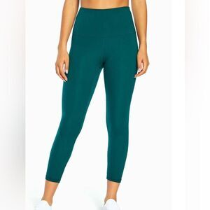Zobha Performance Legging Easy Endurance Capri Teal Medium M Like New